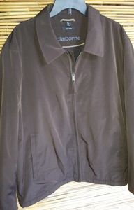 Claiborne Mens Heavy Brown Car Jacket XL